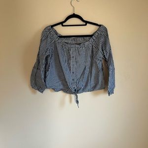 Charolette Russe Cropped off the shoulder top! Size large